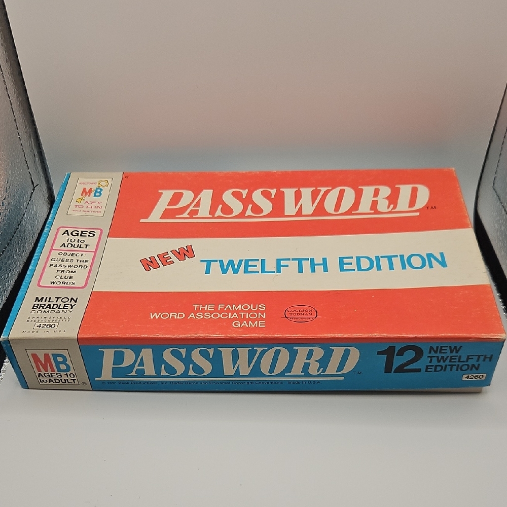 Password Twelfth Edition, 1970-By: Milton BRADLEY Company,